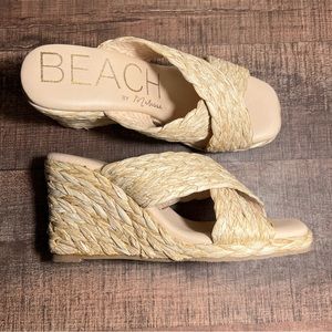 Beach by Matisse Bondi Raffia Criss Cross Espadrille Wedge